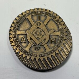 International Association of Machinist and Aerospace‎ Workers Brass Belt Buckle